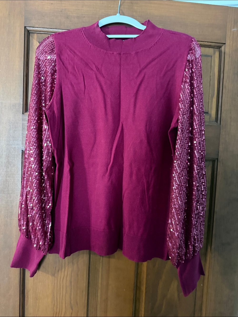 CeCe Berry Sequin Sleeve Pullover